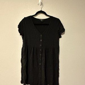 Black Button Dress